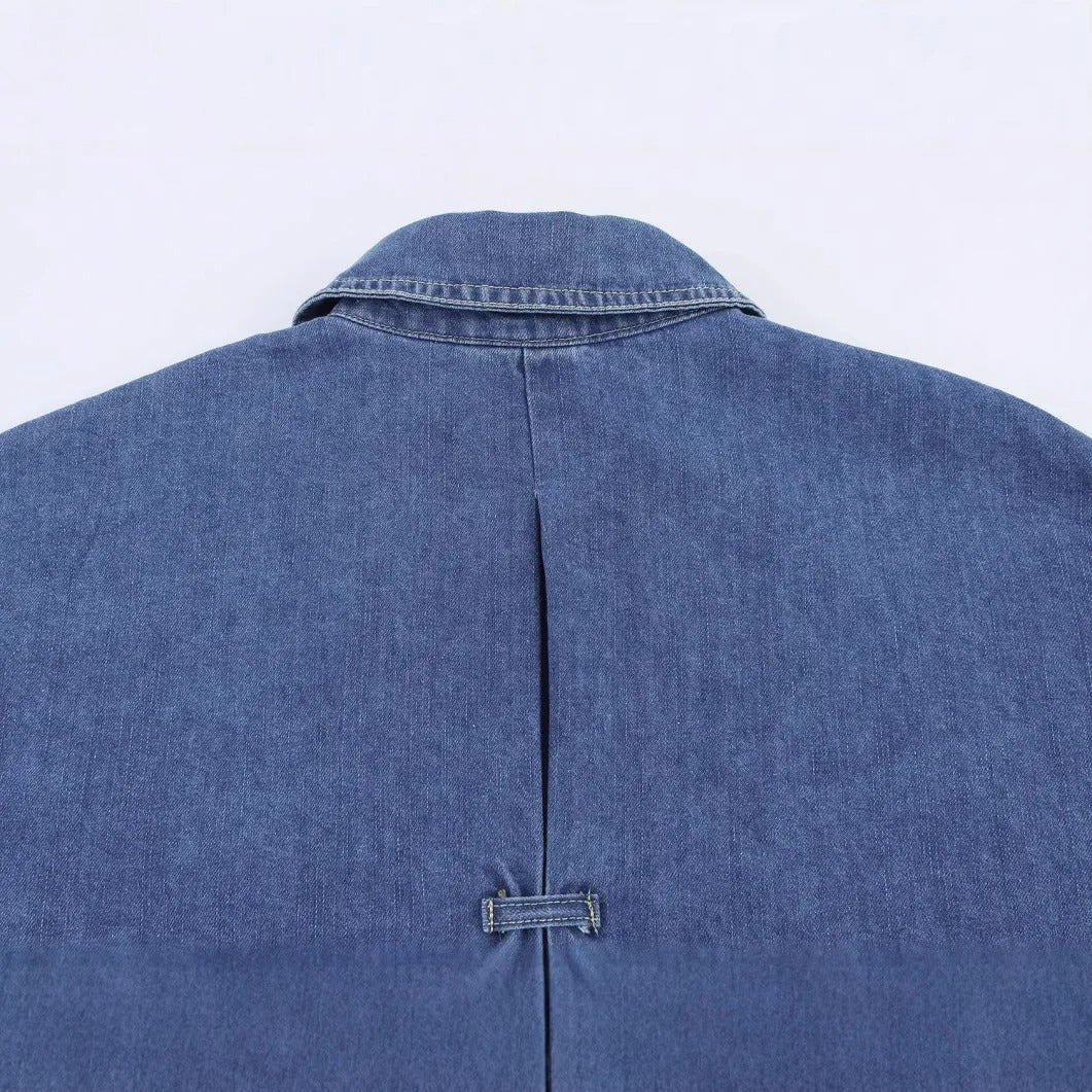 Outfit jeans clair chemise large