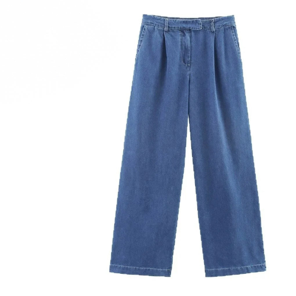 Outfit jeans clair chemise large