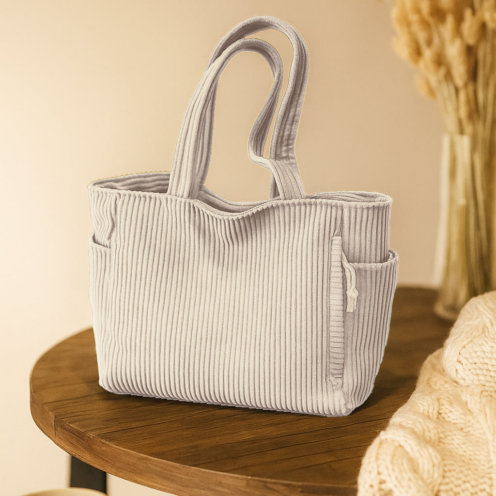 Sac en velours côtelé