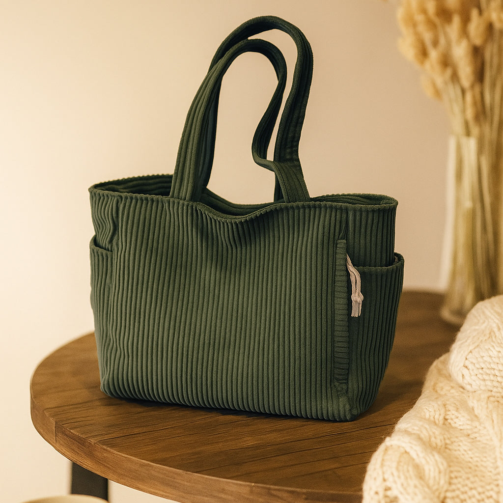 Sac en velours côtelé