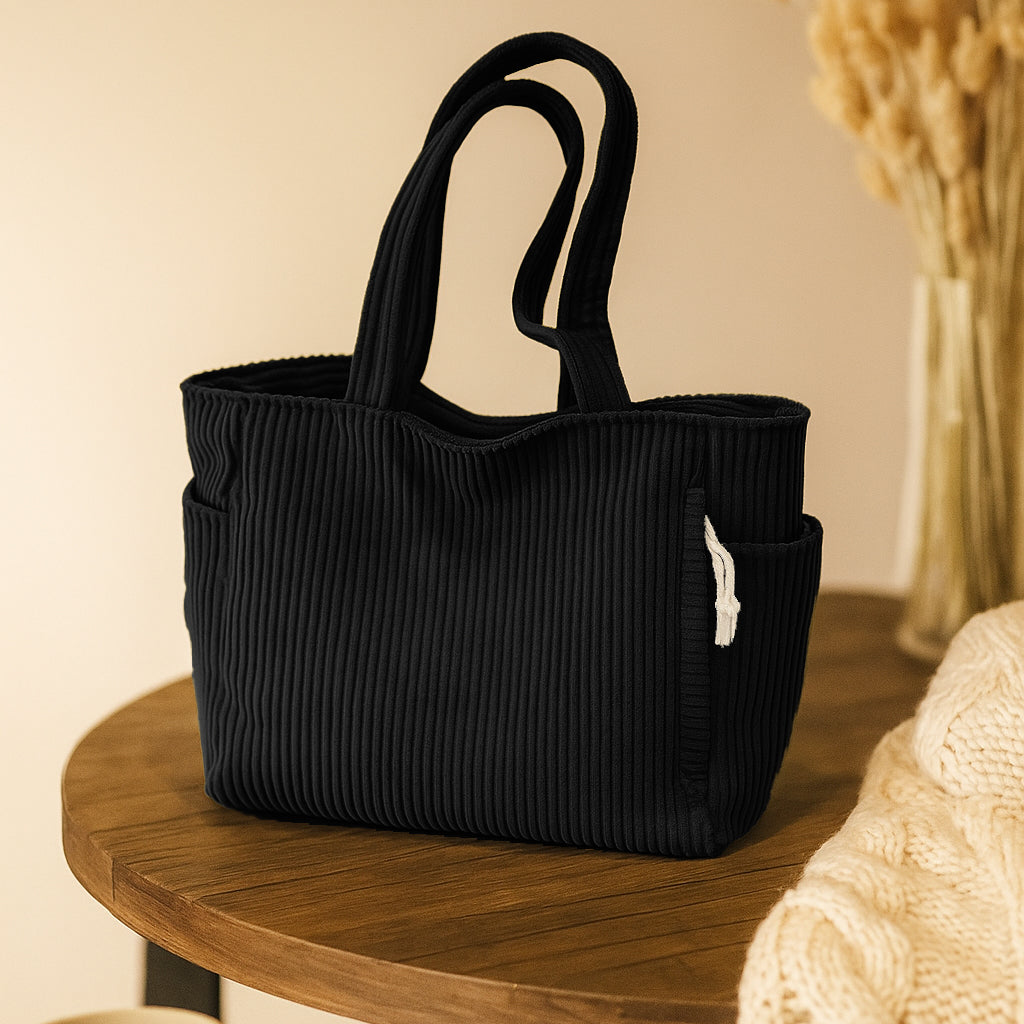 Sac en velours côtelé