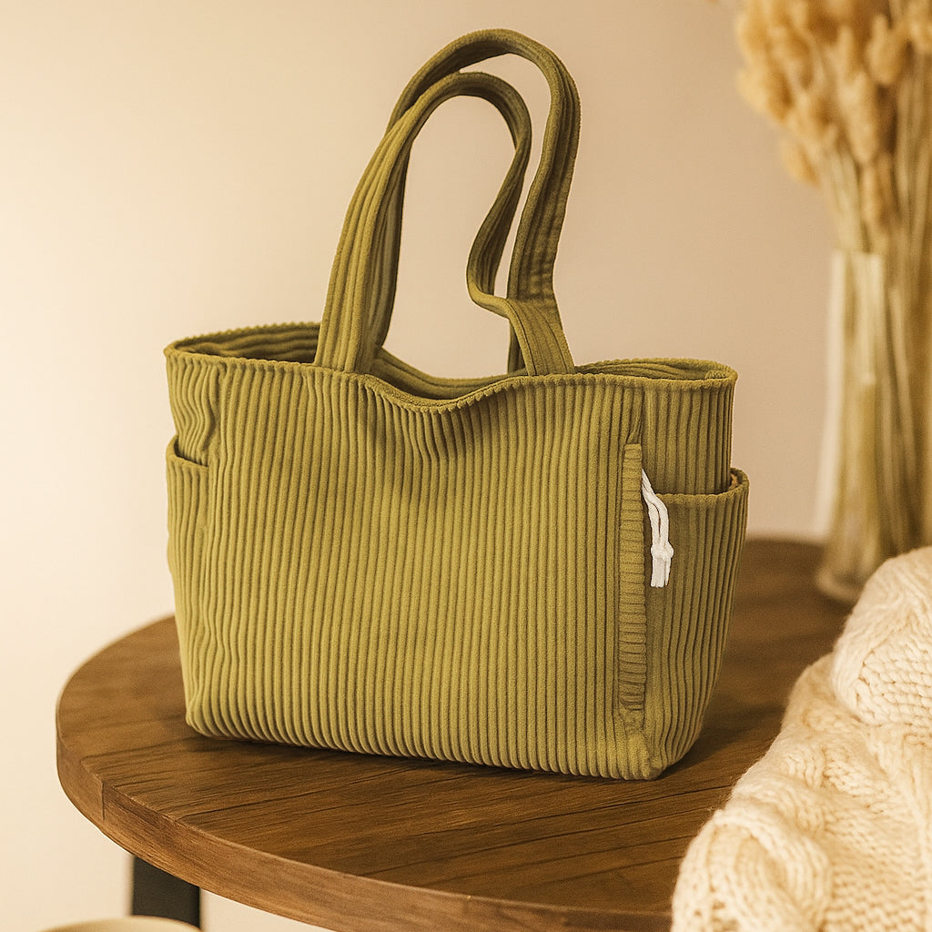 Sac en velours côtelé