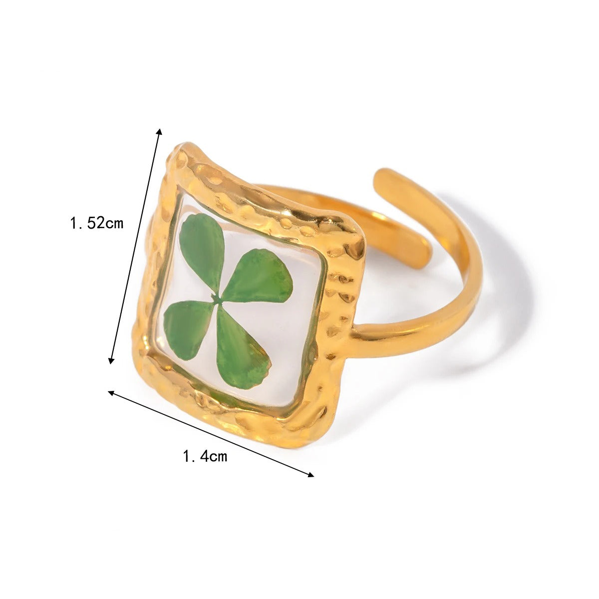 Bague avec fleurs séchées