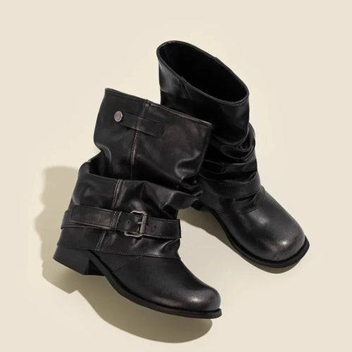 Bottes basses plissées