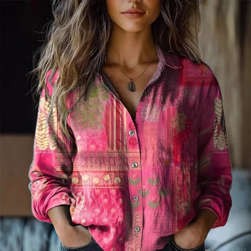 Chemisier à motifs fushia