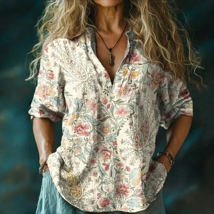 Chemisier claire à fleurs