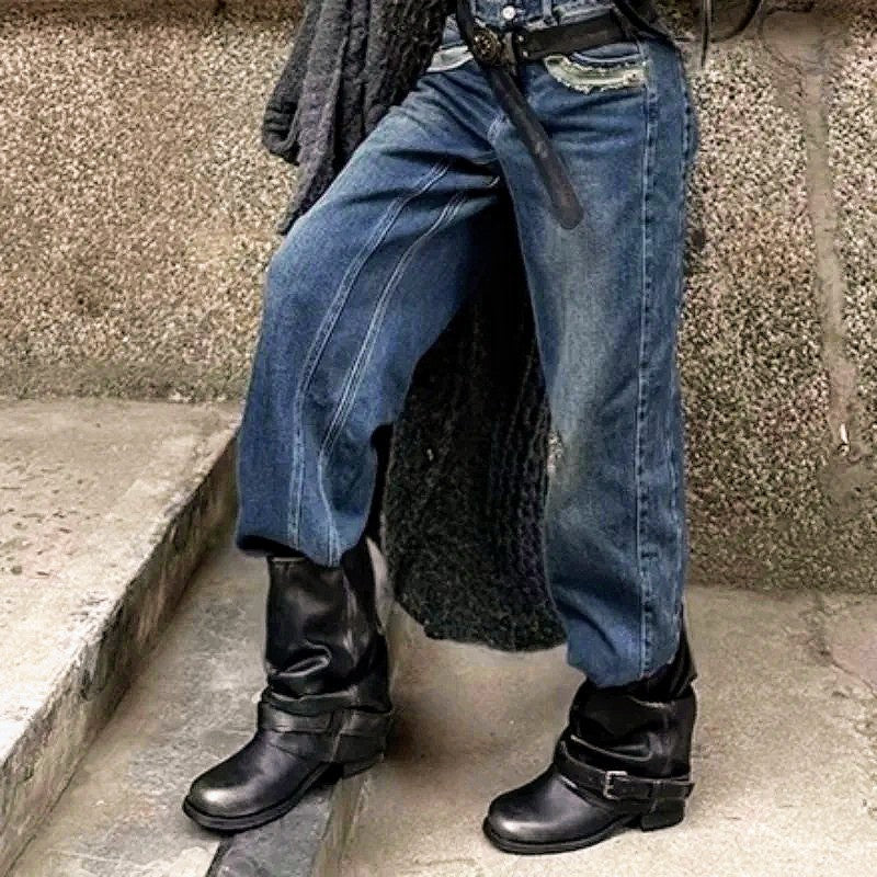 Bottes basses plissées