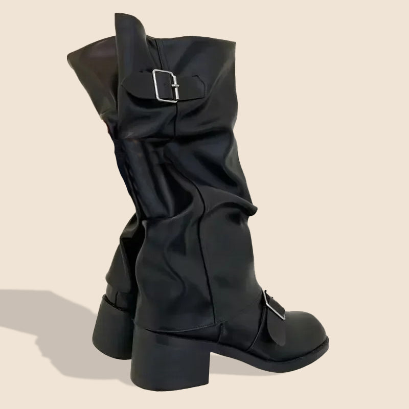 Bottes hautes plissée