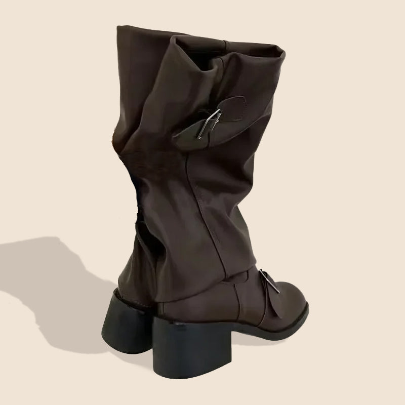 Bottes hautes plissée