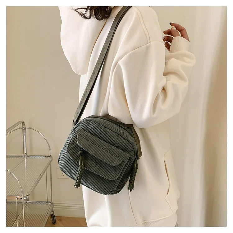 Sac en velours côtelé – Style Harajuku japonais