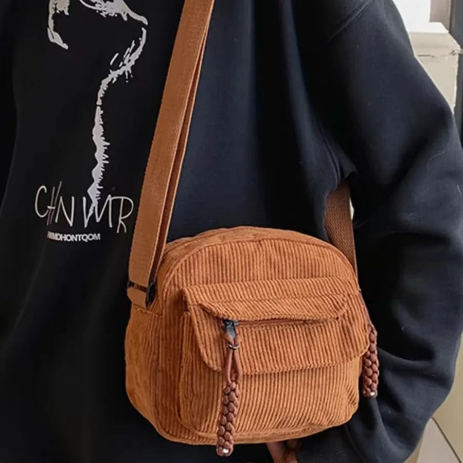 Sac en velours côtelé – Style Harajuku japonais